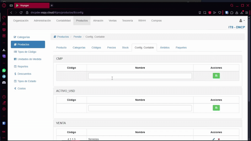 Configuración Contable