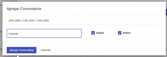 Formulario Crear Convocatoria
