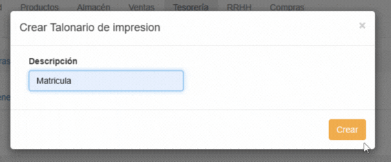 Formulario impresión