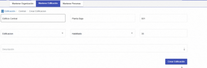 Formulario agregar edificación