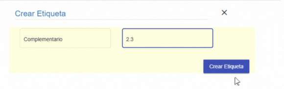 Formulario de etiqueta