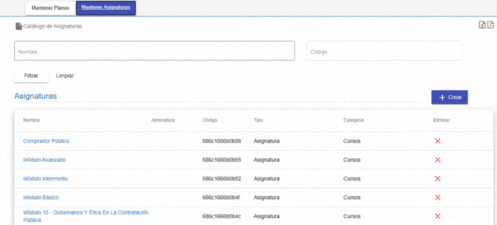 Exportar Asignaturas