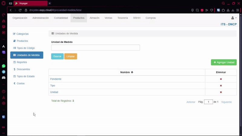 Editar Unidad de Medida