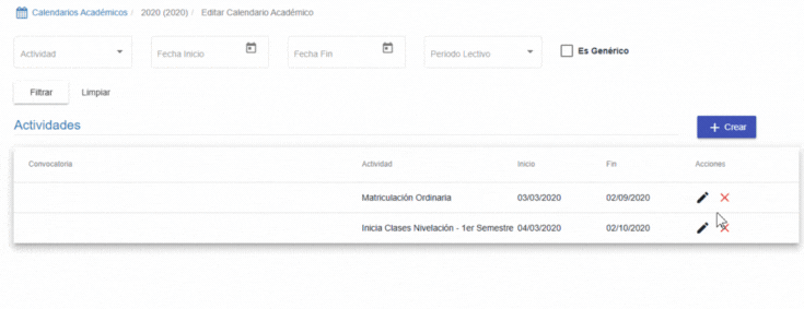 Editar Actividad