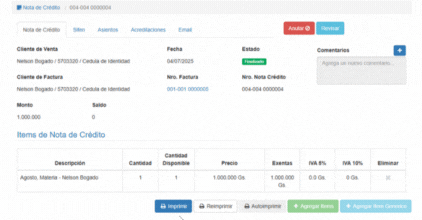 Interfaz de impresión