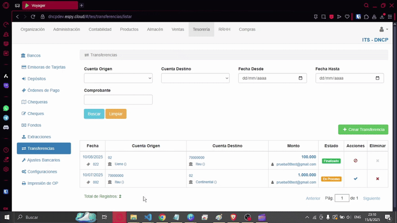Filtros Auditoría de Peticiones