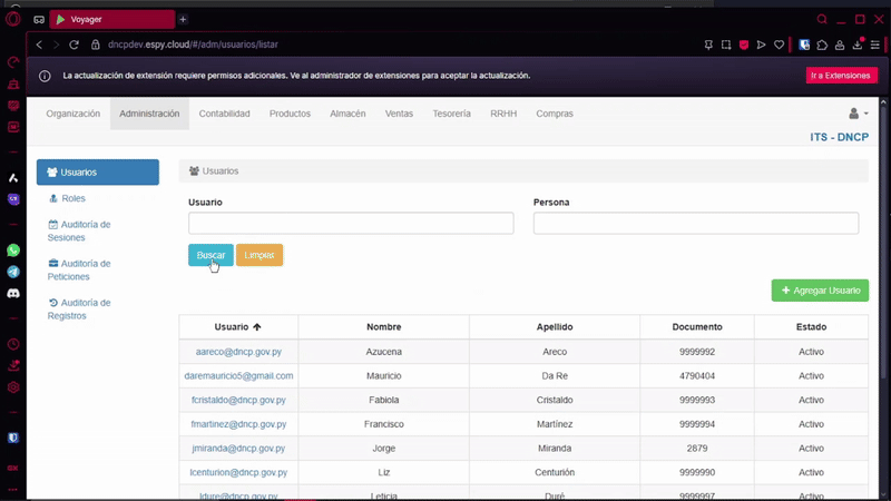 Listar Usuarios Filtro