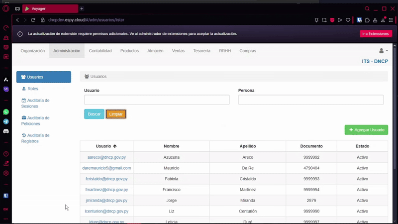 Listar Usuarios Filtro
