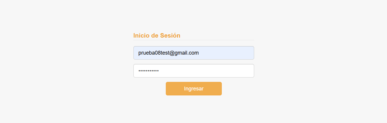 Login Rellenado
