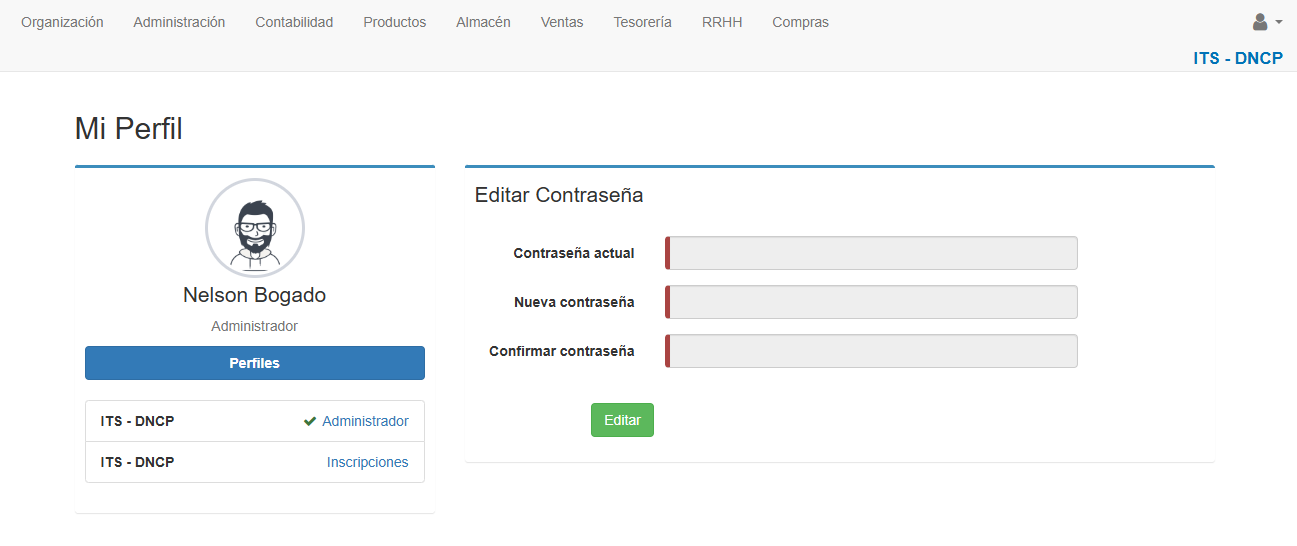 Vista de Mi Perfil