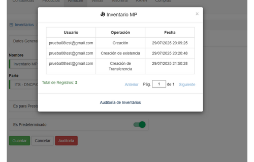 Formulario Auditoria