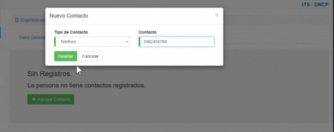 Formulario Contactos