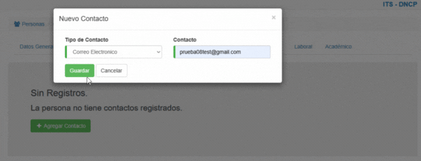 Formulario Contactos