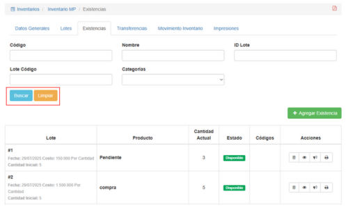 Filtros de búsqueda