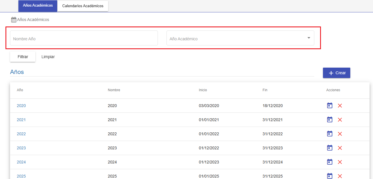 Filtros de Búsqueda