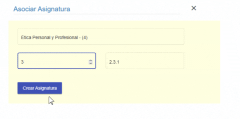 Formulario Asignatura