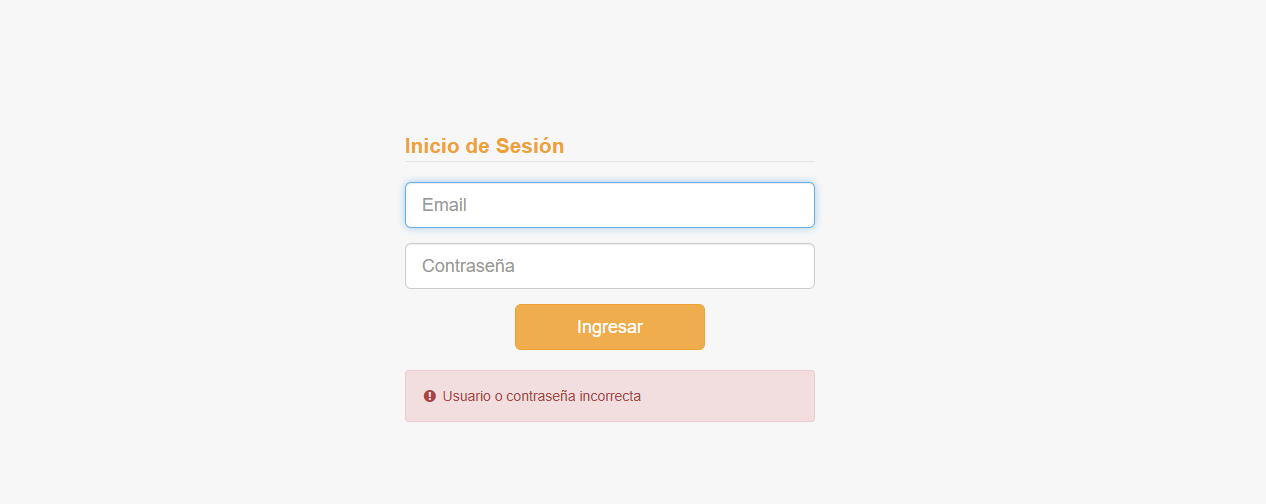 Error de login