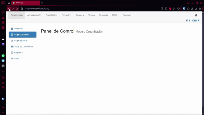 Acceso a Organigramas