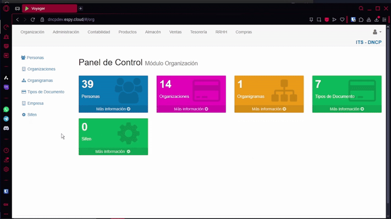 Vista Configuraciones